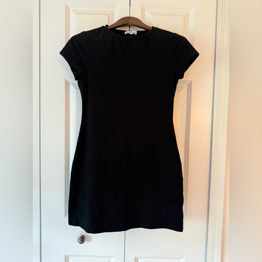 Reformation Nadia Black Mini Dress - Small - NWOT - Picture 2 of 4